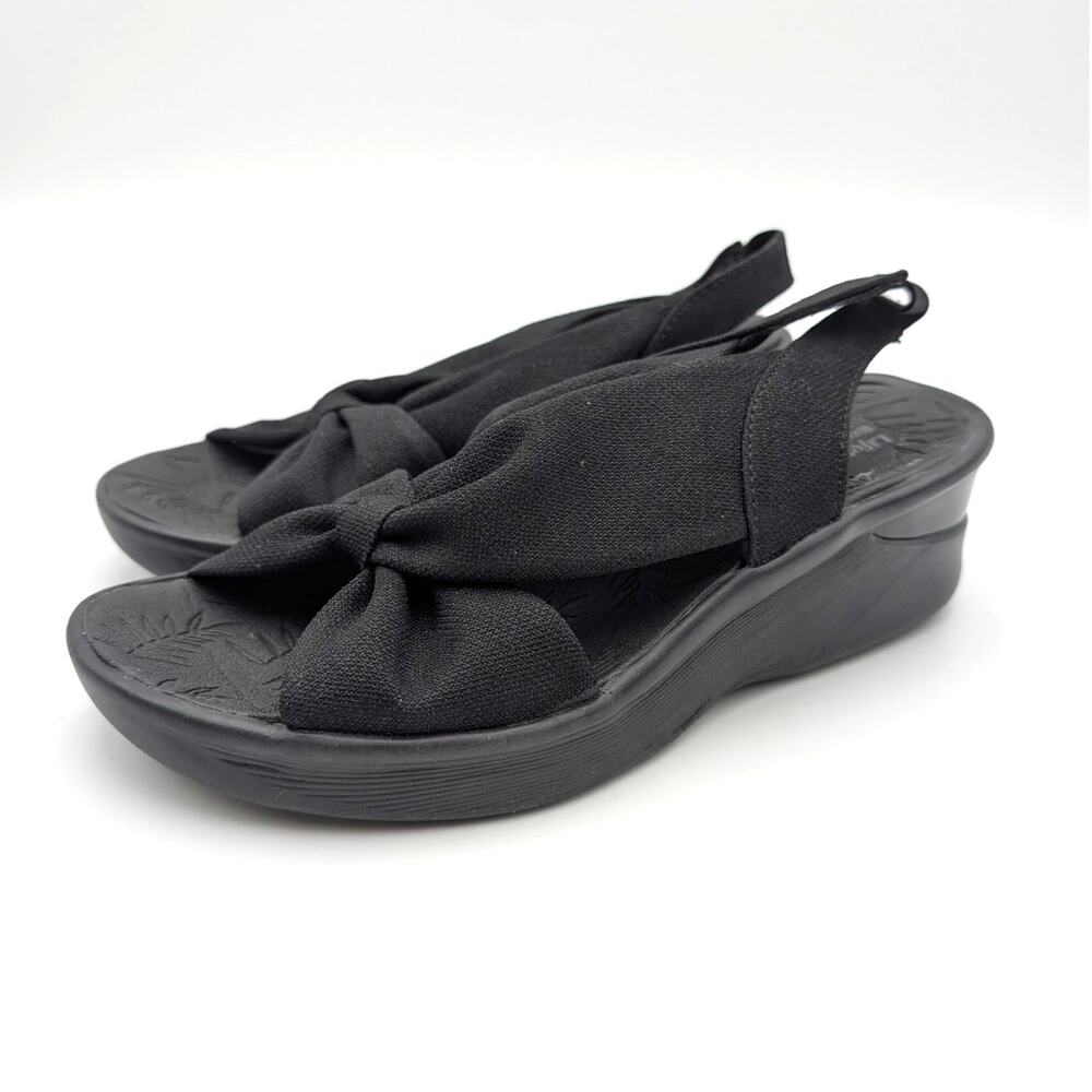 Bzees for LifeStride Serenade Slingback Sandal Women's Black Size US6.5M EU36.5